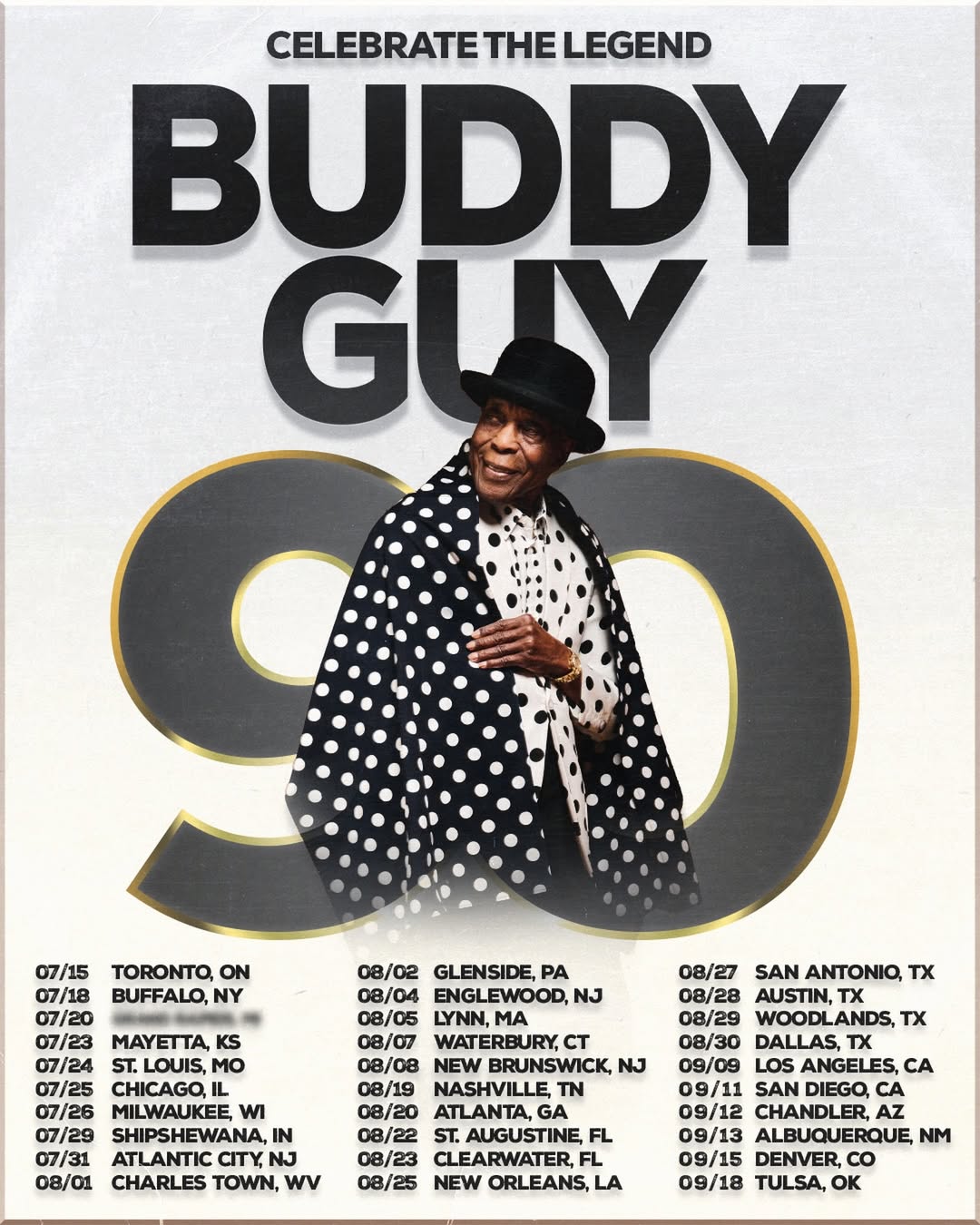 Buddy Guy concert tour poster 2026